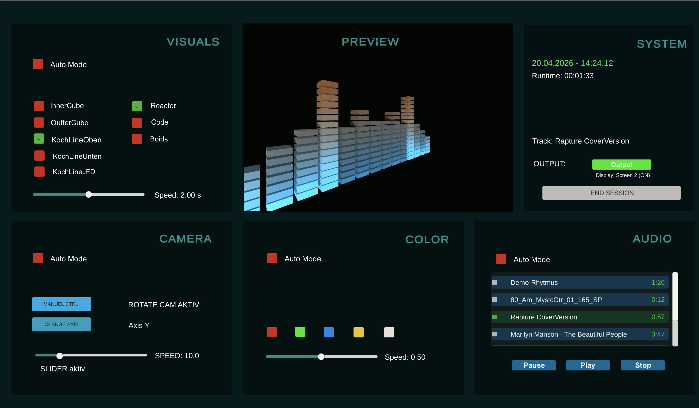 Audio Visualizer – Vorschau